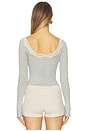 view 3 of 4 x Intimately Oh My Darling Long Sleeve In Heather Grey Combo in Heather Grey Combo