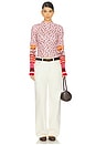 view 4 of 4 x We The Free Bold Bowery Cuff Top In Cherry Blossom Combo in Cherry Blossom Combo