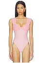 view 2 of 5 Party Favor Bodysuit in Pink Ribbons
