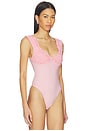 view 3 of 5 Party Favor Bodysuit in Pink Ribbons