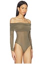 view 3 of 5 Forget Me Not Bodysuit in Olive