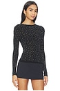 view 2 of 5 Night Sky Long Sleeve Top In Black in Black