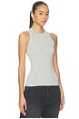 view 2 of 4 So Soft Seamless Modal Tank in Heather Grey