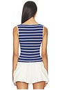 view 3 of 4 Tilly Striped Vest in Navy Combo