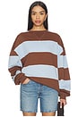 view 1 of 4 Classic Stripe Crew Wide in Periwinkle Combo