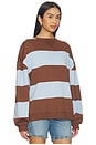 view 2 of 4 Classic Stripe Crew Wide in Periwinkle Combo
