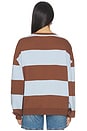 view 3 of 4 Classic Stripe Crew Wide in Periwinkle Combo