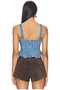 view 3 of 4 Sunfaded Denim Top in Steel Blue