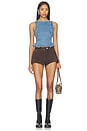 view 4 of 4 Sunfaded Denim Top in Steel Blue