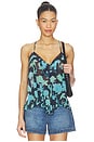 view 1 of 4 Margaux Printed Tank in Capri Blue Combo