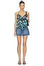 view 4 of 4 Margaux Printed Tank in Capri Blue Combo