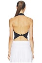 view 4 of 5 Round Two Pique Halter in Black