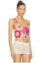 view 2 of 6 Fiorella Crochet Tank in Pink Solace Combo