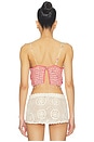 view 4 of 6 Fiorella Crochet Tank in Pink Solace Combo