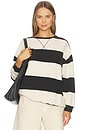 view 1 of 4 Classic Stripe Crew Wide in Black Combo