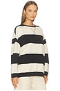 view 2 of 4 Classic Stripe Crew Wide in Black Combo