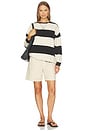 view 4 of 4 Classic Stripe Crew Wide in Black Combo