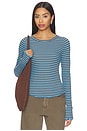 view 1 of 4 CAMISETA STRIPED in Blue Combo