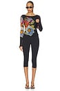 view 4 of 4 Lilly Printed Long Sleeve Top in Black Combo