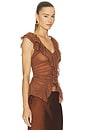 view 2 of 4 Blythe Vest Top in Sepia Clay