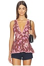 view 1 of 4 Rome Printed Tank in Brown Combo