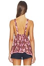 view 3 of 4 Rome Printed Tank in Brown Combo