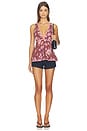 view 4 of 4 Rome Printed Tank in Brown Combo