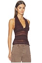 view 2 of 4 x Intimately FP Flirty Frills Halter in Painted Chocolate