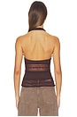 view 3 of 4 x Intimately FP Flirty Frills Halter in Painted Chocolate