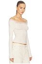 view 2 of 4 Oh My Darling Long Sleeve Top in Oatmeal Heather