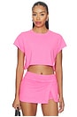 view 1 of 4 T-SHIRT CROPPED HOT SHOT in Hot Pink