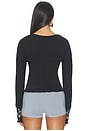 view 4 of 5 TOP MANGA LARGA OLIVIA  in Black Combo