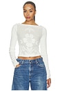 view 1 of 4 TOP MANCHES LONGUES DELILAH  in Clean Ivory