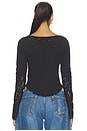 view 4 of 4 Amber Lace Cuff Top in Black