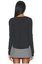 view 4 of 4 TOP MANGA LARGA JANE in Black