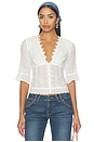 view 1 of 5 Salone Eyelet Top in Clean Ivory