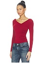 view 2 of 4 Thats A Wrap Layering Top in Red Dahlia