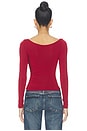 view 4 of 4 Thats A Wrap Layering Top in Red Dahlia