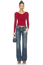 view 5 of 4 Thats A Wrap Layering Top in Red Dahlia