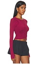 view 2 of 4 x FP Movement Tempo Ruched Longsleeve Top in Brick