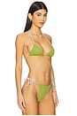 view 2 of 5 x free-est Michelle Triangle Bikini Top in Guacamole