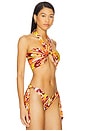 view 2 of 4 x free-est Printed Jodie Convertible Bikini Top in Orange Combo