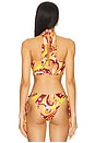 view 3 of 4 x free-est Printed Jodie Convertible Bikini Top in Orange Combo