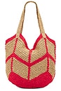view 2 of 4 Mykonos Straw Tote Bag in Red Orange