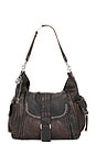view 2 of 5 x We The Free Leigh Distressed Hobo Bag in Aged Graphite