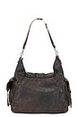 view 3 of 5 x We The Free Leigh Distressed Hobo Bag in Aged Graphite