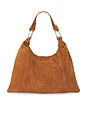 view 1 of 4 Bobbi Slouch Suede Tote in Saddle