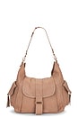 view 2 of 5 x We The Free Leigh Distressed Hobo Bag In Saddle in Saddle