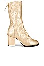 view 1 of 5 Date Night Ellee Block Boot in Gold Metallic