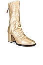 view 2 of 5 Date Night Ellee Block Boot in Gold Metallic